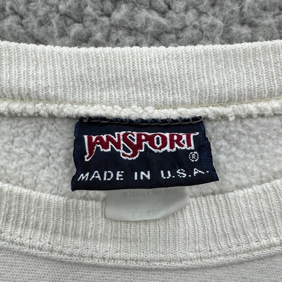 Vintage Jansport Spellout Sweatshirt Mens XL White - Picture 3 of 9